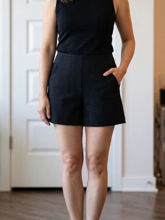 Candie's Black High Waist Women's Dress Shorts with Pockets Size 7