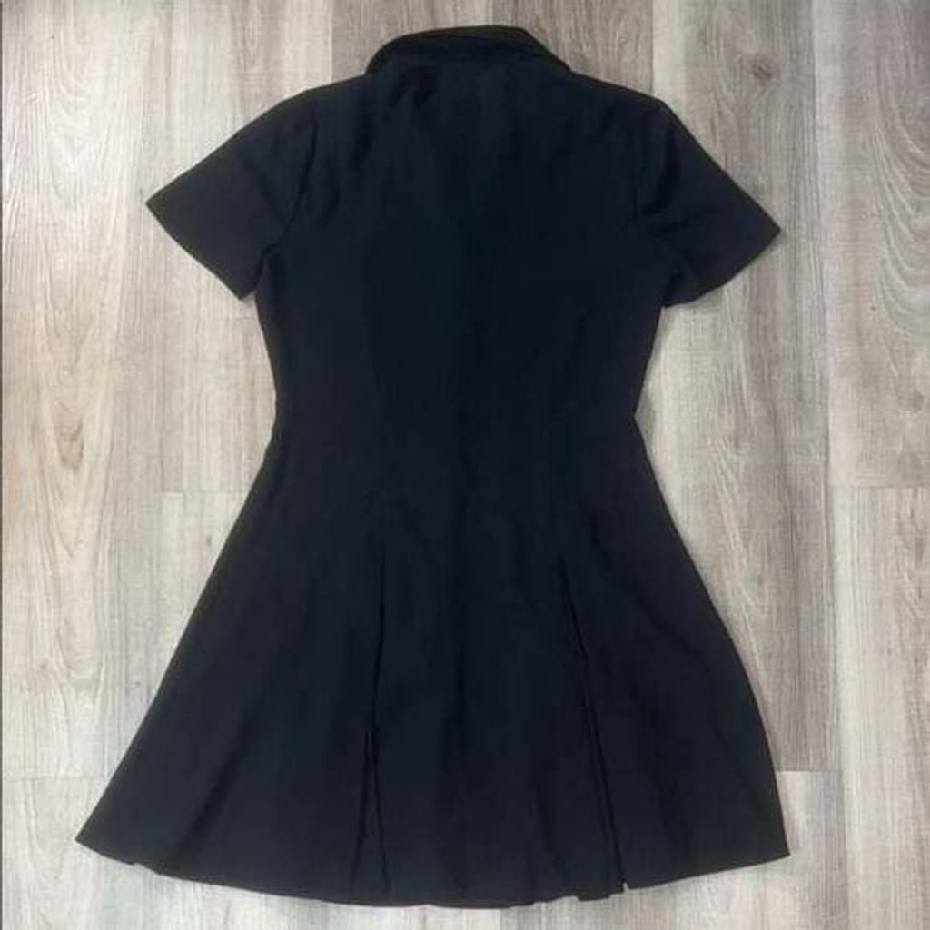 Warren Petites Chic Black Button-Up Mini Dress Sz 4