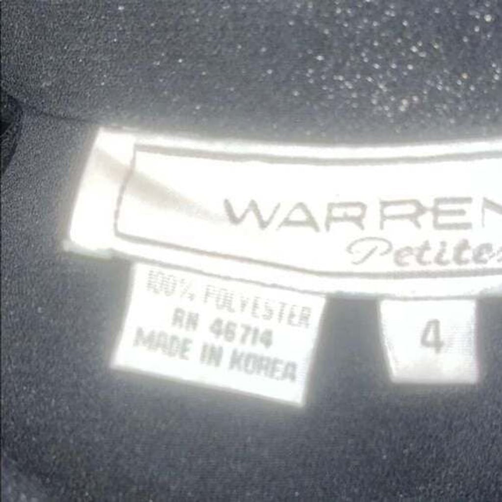 Warren Petites Chic Black Button-Up Mini Dress Sz 4