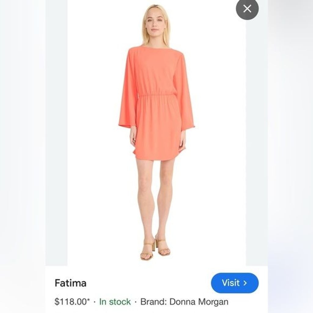 Donna Morgan Vibrant Coral Dress
