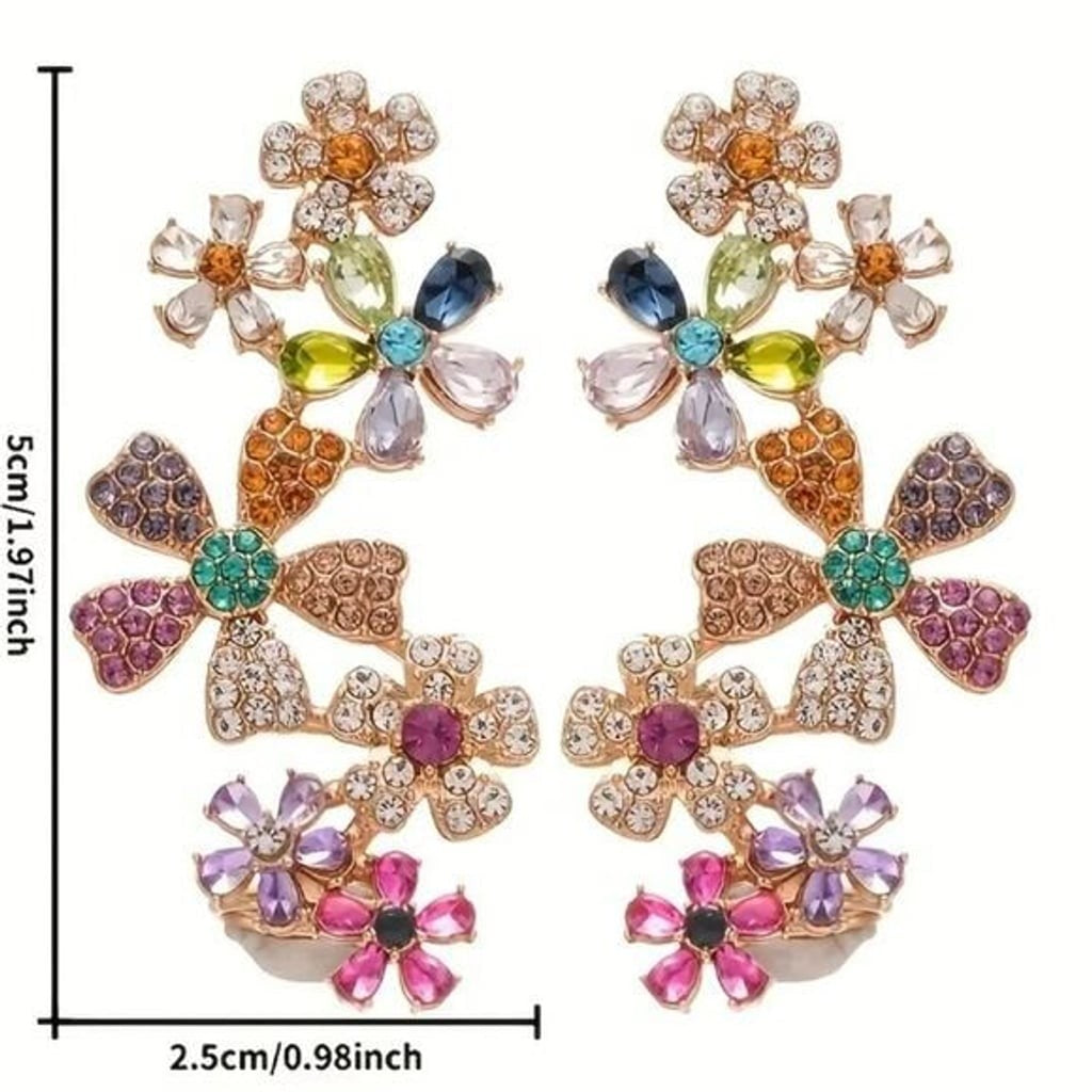 GORGEOUS! Sparkle Golden Floral Earrings