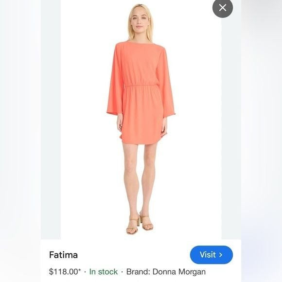 Donna Morgan Vibrant Coral Dress