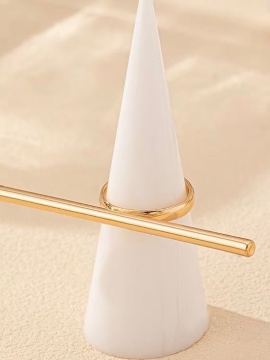 Minimalist Geometric Horizontal Bar Statement Ring