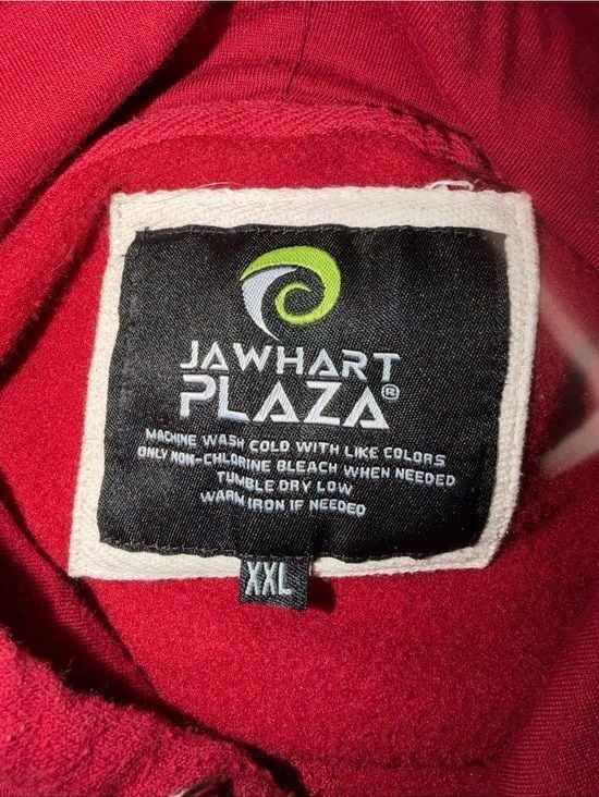 Jawhart Plaza 2XL Men's Red Pullover Hoodie with Kangaroo Pocket -