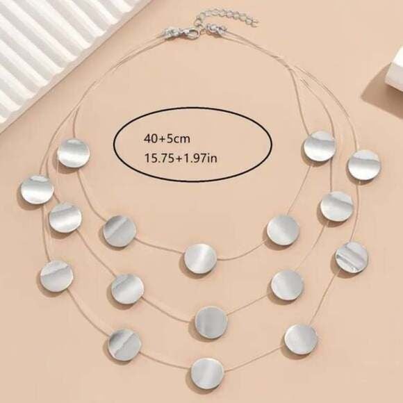 Silver Invisible Necklace Design