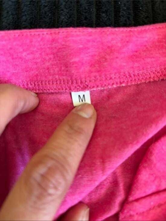 Women's Hot Pink Henley 3/4 Sleeve Top Button Detailed Top Medium