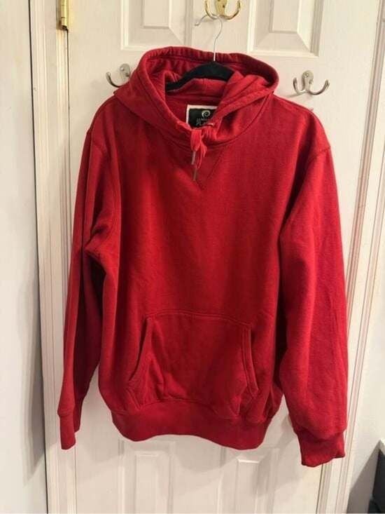 Jawhart Plaza 2XL Men's Red Pullover Hoodie with Kangaroo Pocket -