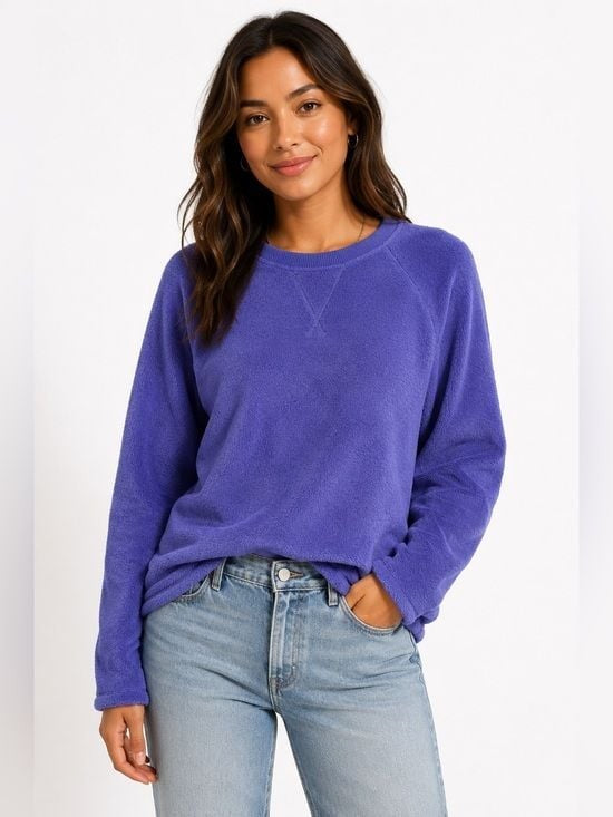 Sonoma Lavender Crewneck Fleece Sweater
