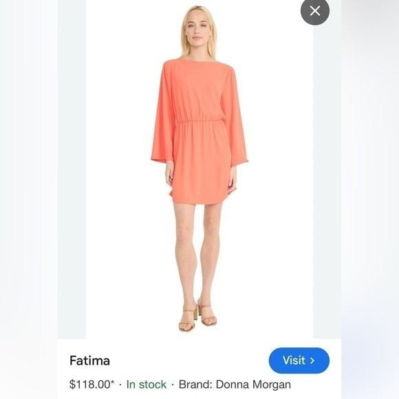 Donna Morgan Vibrant Coral Dress