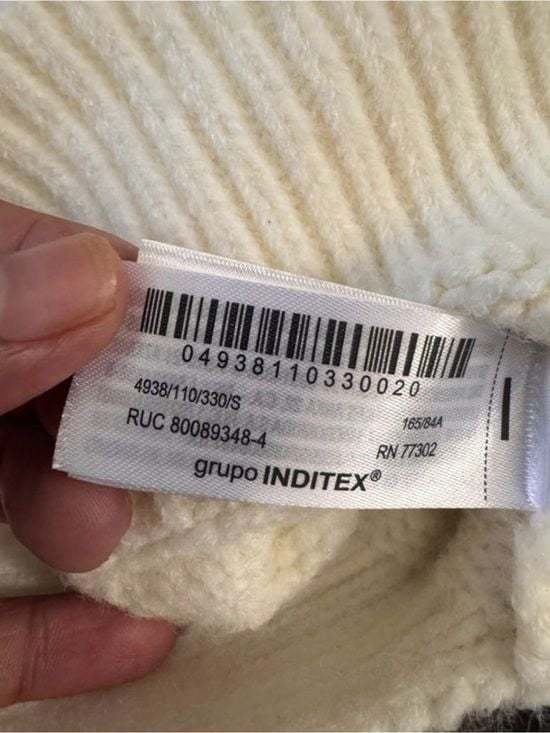 Zara Gray & Cream Contrast Cable Knit Sleeveless Sweater Vest Small