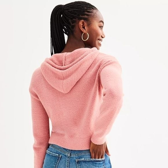 Hot! NWT SO Eyelash Plush Yarn Hoodie XL