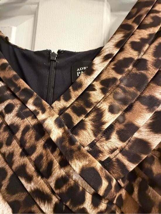 Adrianna Papell Black Dress Label Detail Size 14