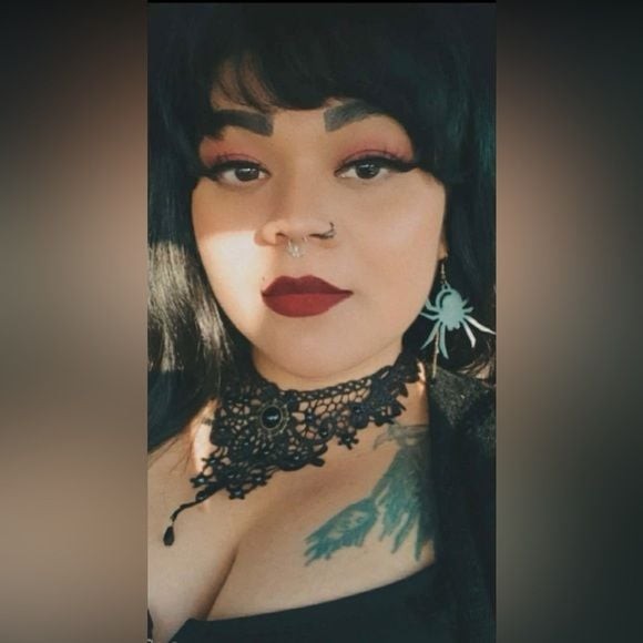 Lulu’s Black Lace Black Stone Choker Necklace