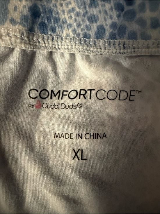 Comfort Code XL Blue & White Abstract Animal Print Lounge Pants w/ Pockets