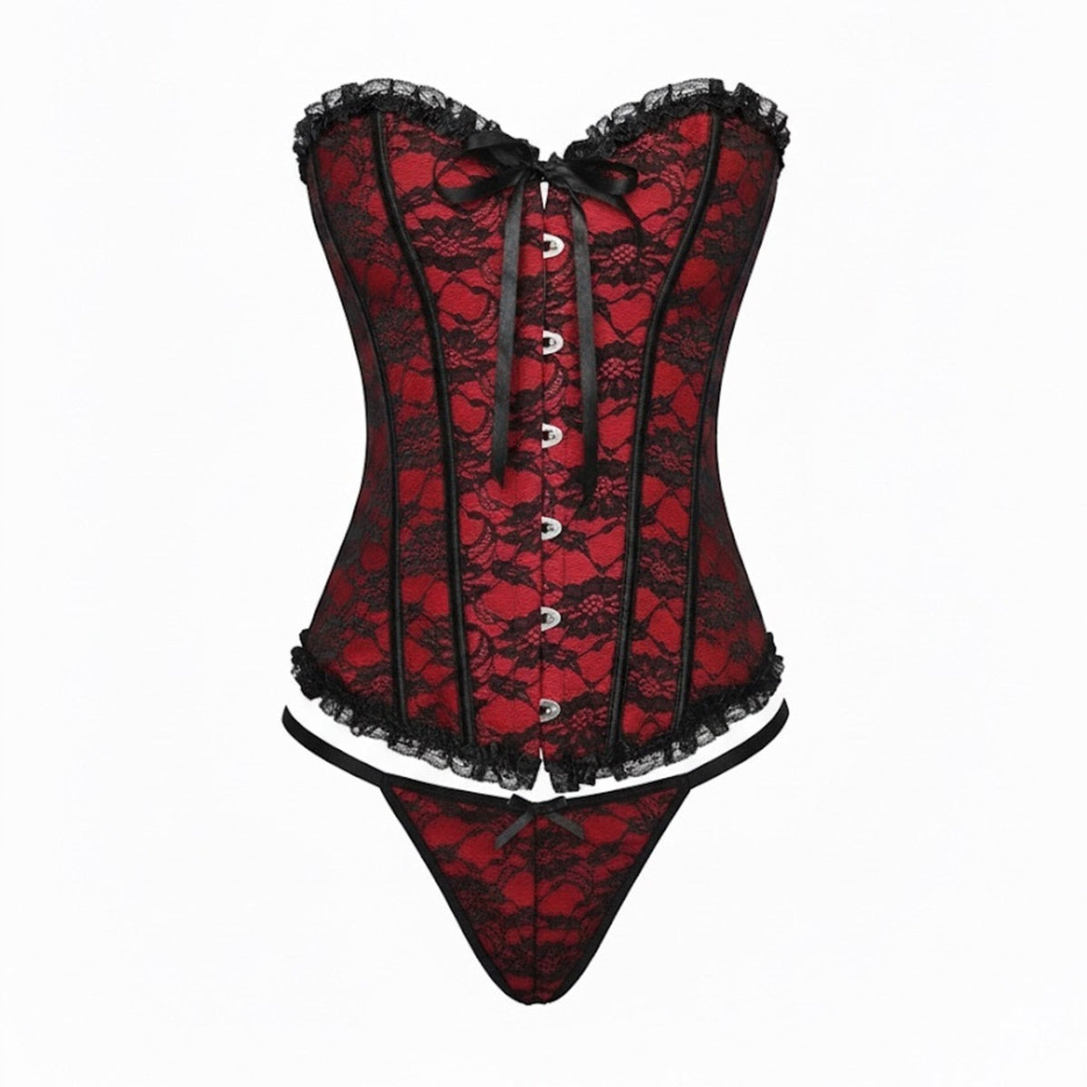 STUNNING Black Lace Corset Sz S