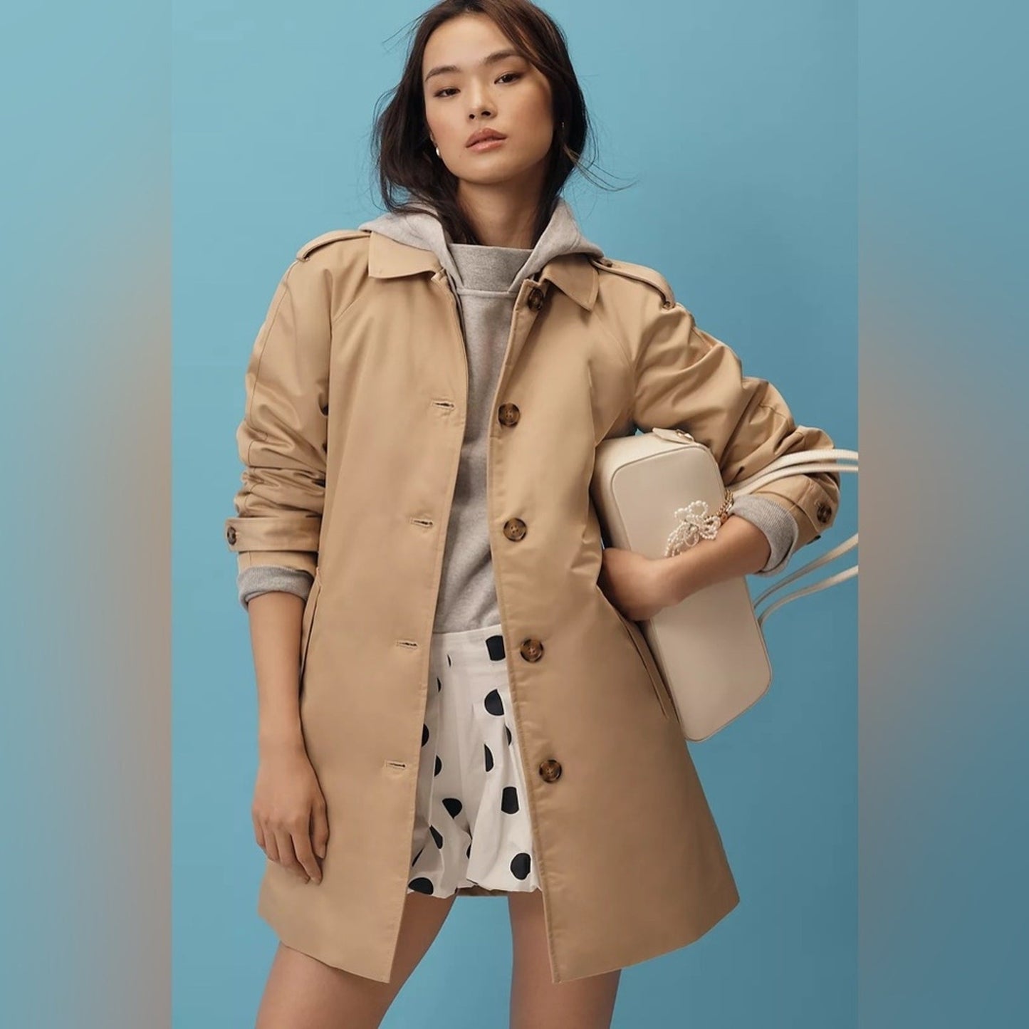 ELLEN TRACY Trench Coat Sz S