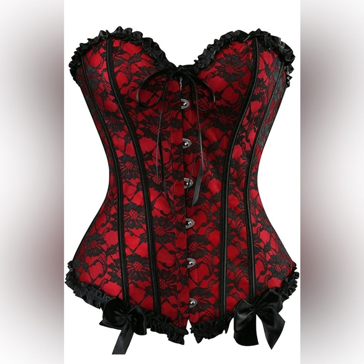 STUNNING Black Lace Corset Sz S