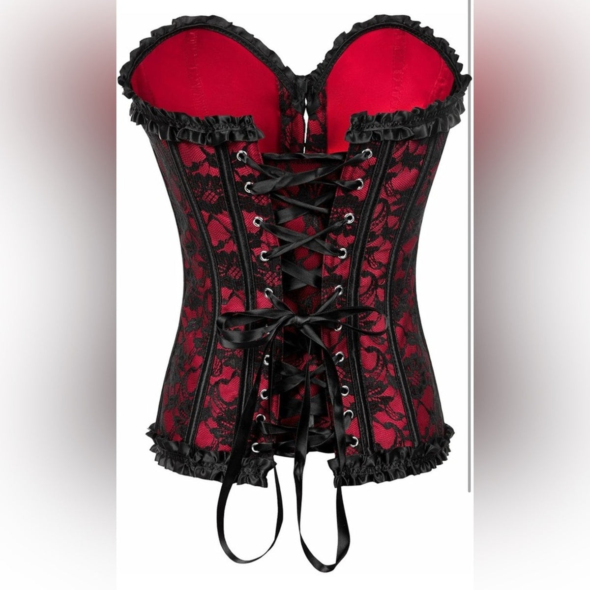 STUNNING Black Lace Corset Sz S