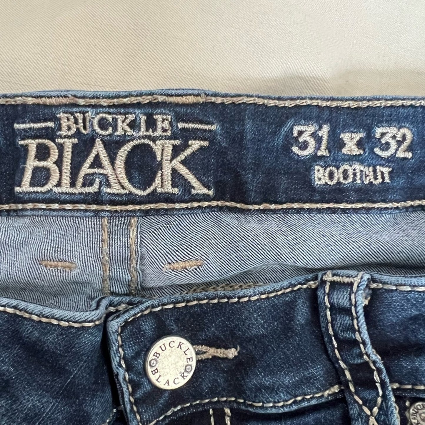[JUST IN] Buckle Black Premium Bootcut Denim Jeans - Dark Wash - Size 31x32