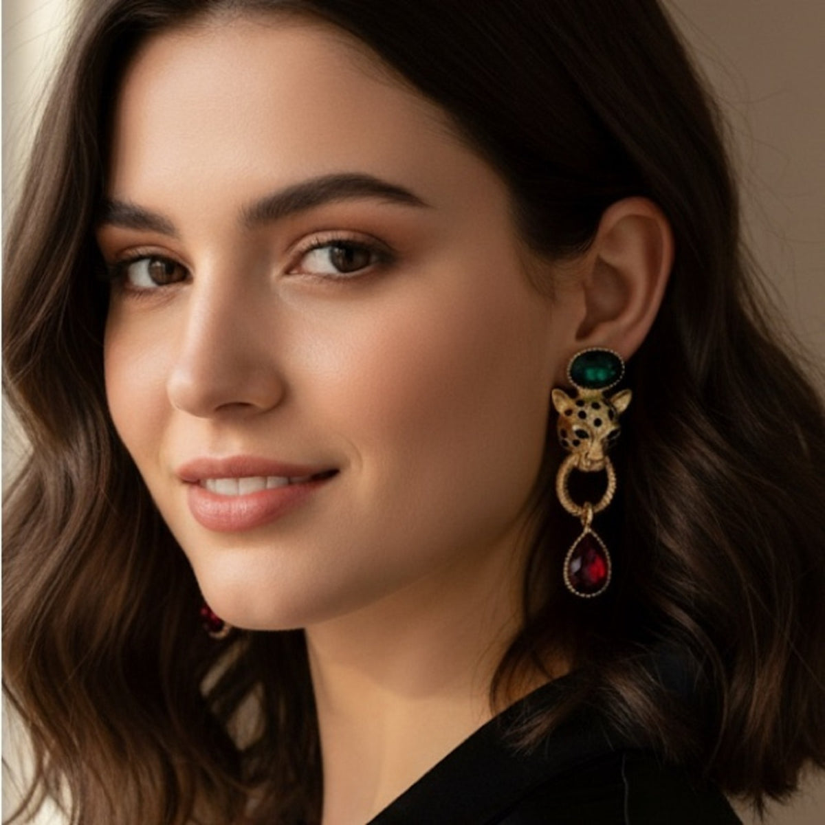 [JUST IN] CHIC Goddess Lioness Gold Egyptian Statement Earrings Drop Dangle