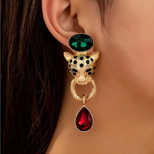 [JUST IN] CHIC Goddess Lioness Gold Egyptian Statement Earrings Drop Dangle