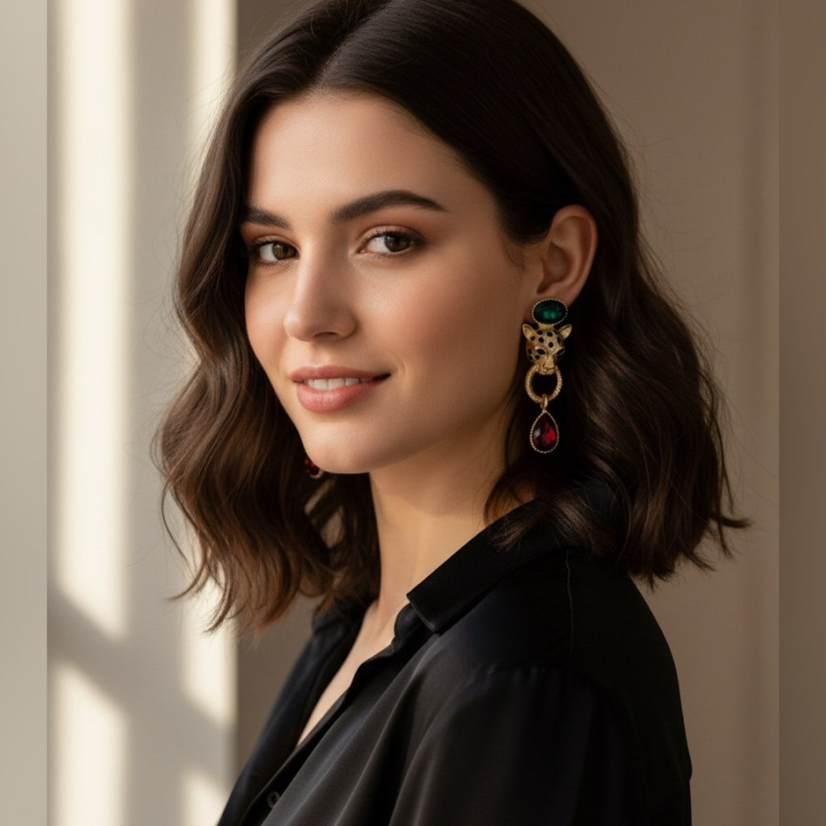 [JUST IN] CHIC Goddess Lioness Gold Egyptian Statement Earrings Drop Dangle