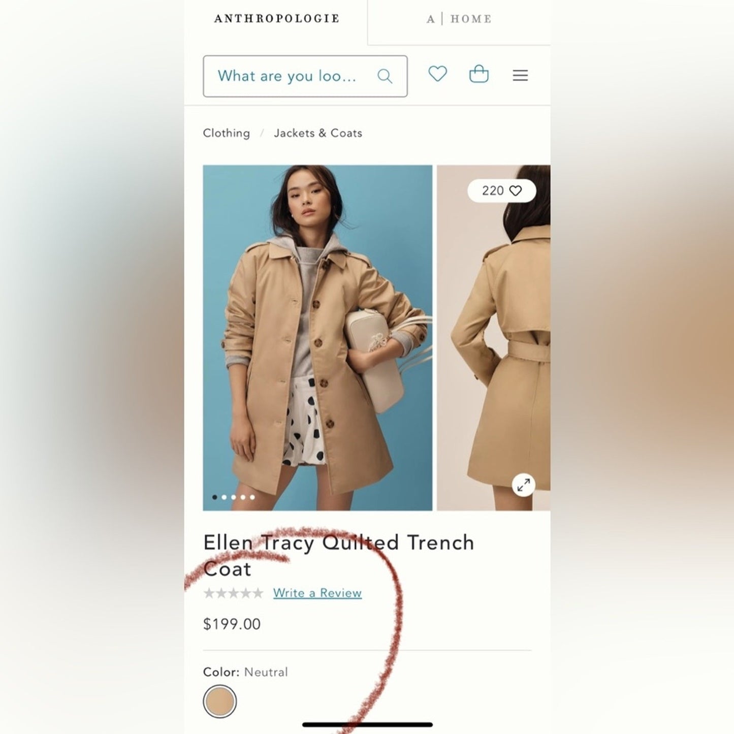 ELLEN TRACY Trench Coat Sz S