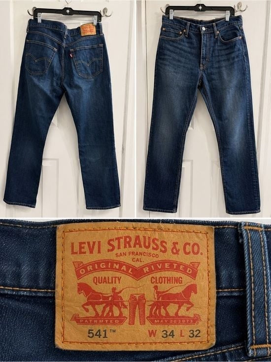 Levi's Strayss 541 Straight-Leg Jeans in Deep Indigo 34x32