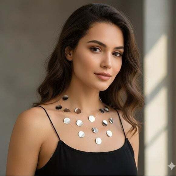 Silver Invisible Necklace Design