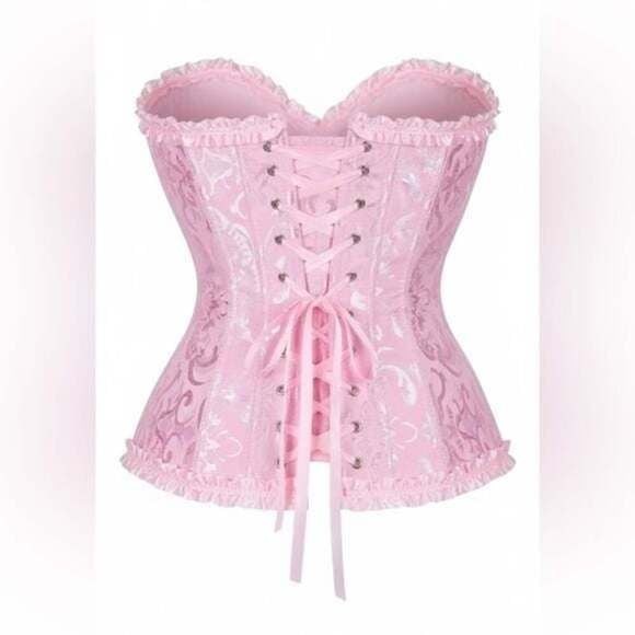 Stunning Pink Ruffle Corset - Waist Training & Shapewear Sz Small Adjustable
