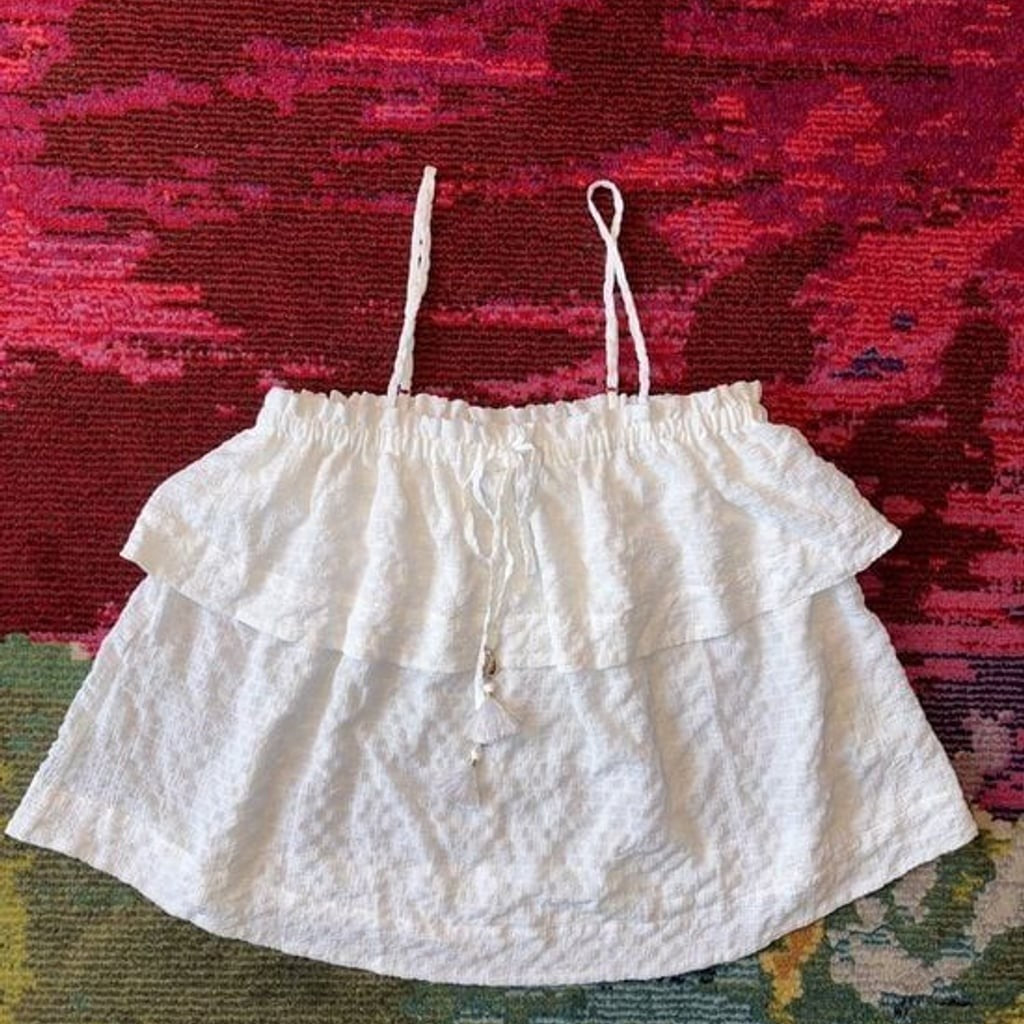 Lilly Pulitzer White Tiered Ruffle Cami Top Small