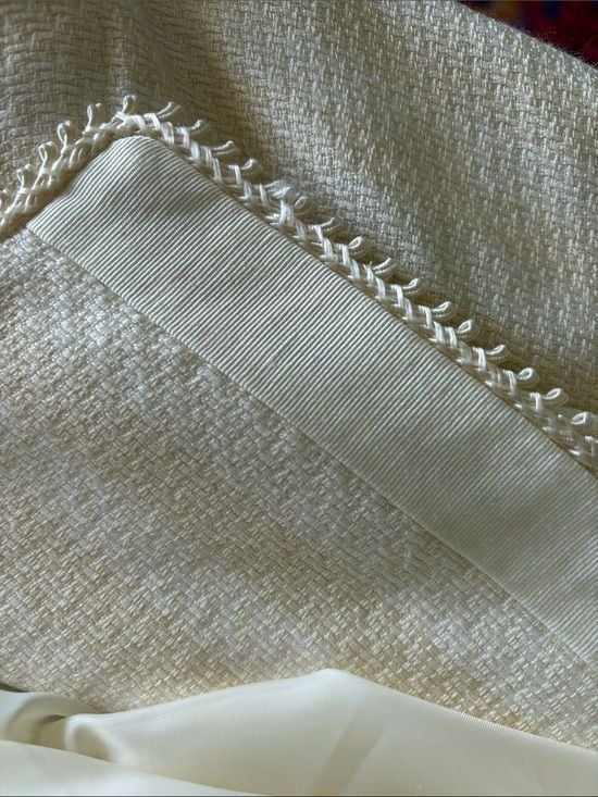 Dior Cream Double-Breasted Blazer with Gold Buttons Size 16 Fits L/XL