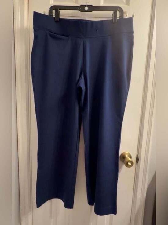 Lands' End Women's Dark Navy Stretch Pull-On Trousers CL