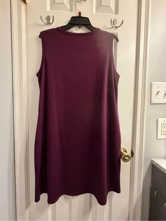 32 Degrees Sleeveless Scoop Neck Midi Dress - Plum XL