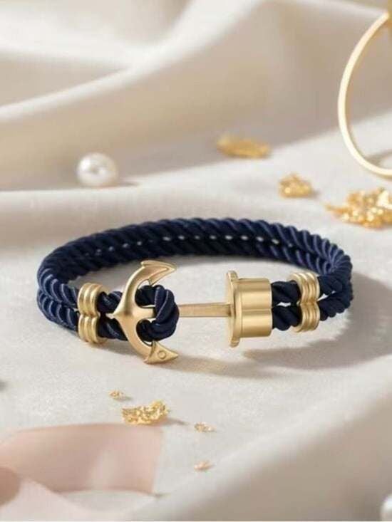 Bracelet with Silver Anchor Clasp