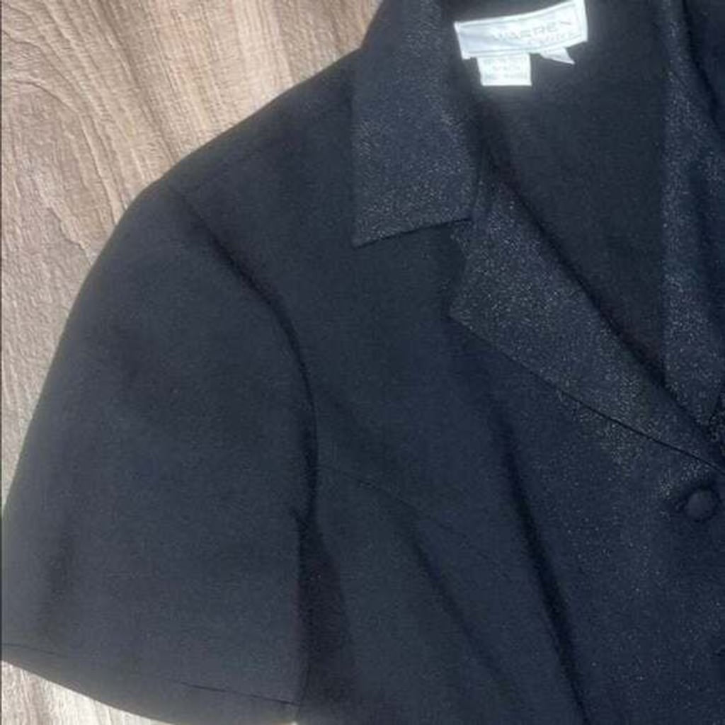 Warren Petites Chic Black Button-Up Mini Dress Sz 4