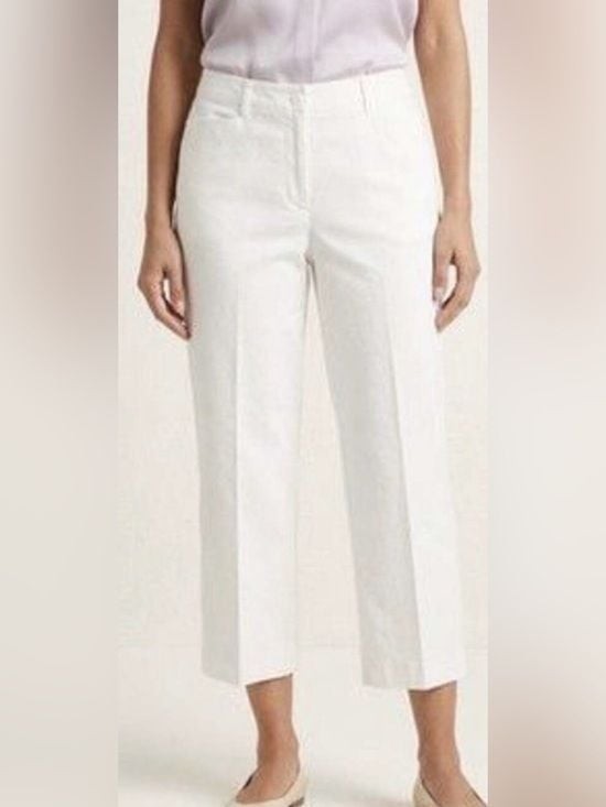 Sag Harbor Women's White Capris Size 8P Cropped Casual Pants