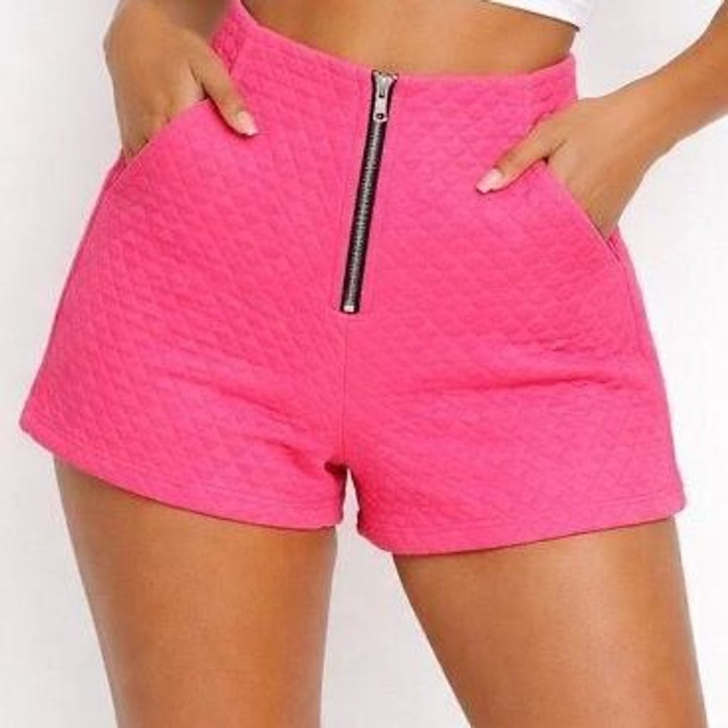 [JUST IN] Topshop Pink Quilted High Waisted Shorts Sz 4