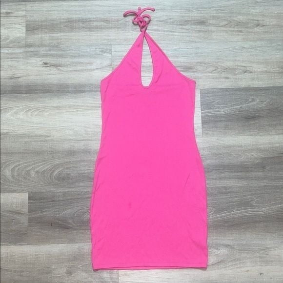 HOST PICK Wild Fable Ribbed Pink Neck Dress Small