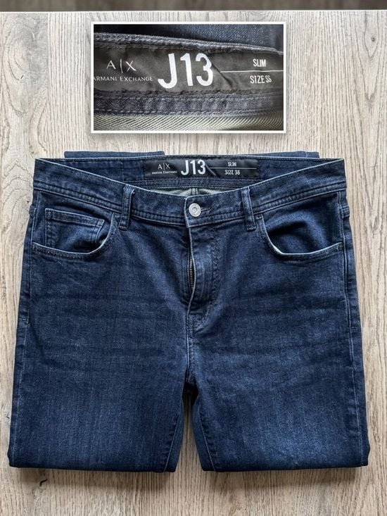 Armani Exchange J13 Men's Straight Jeans in Deep Indigo 36x31