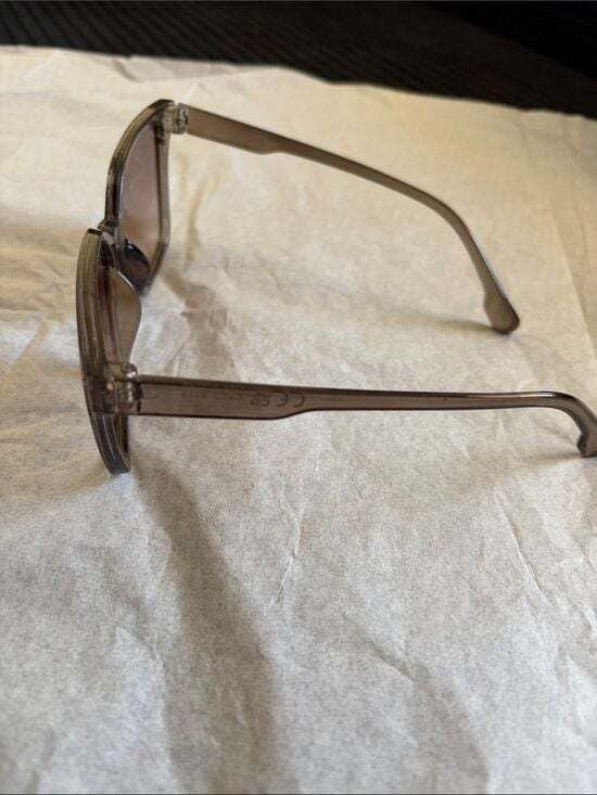 Unisex Brown Gradient Square Sunglasses for Men