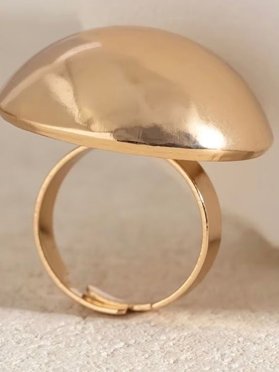 Gold-Plated Dome Statement Ring