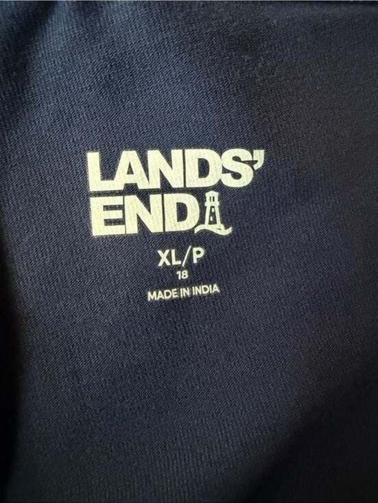 Lands' End Women's Dark Navy Stretch Pull-On Trousers CL