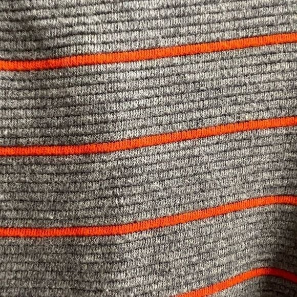 Cotton Casual Striped Mini Drea Sz M Grey Orange Stripes