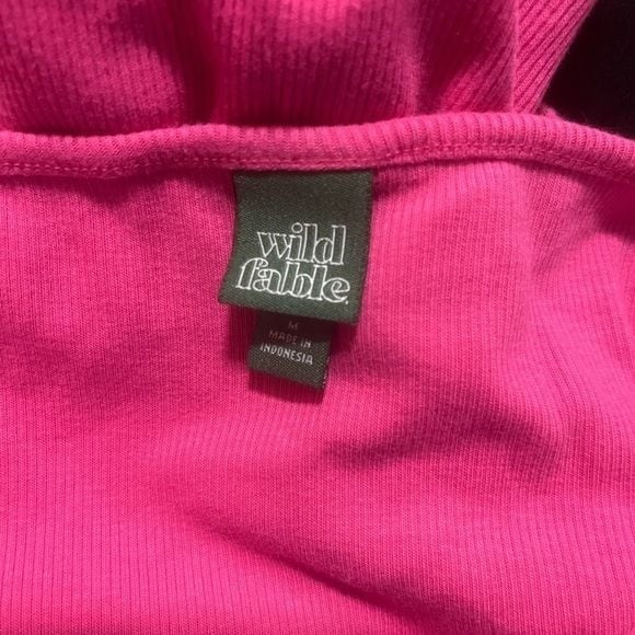 HOST PICK Wild Fable Ribbed Pink Neck Dress Small