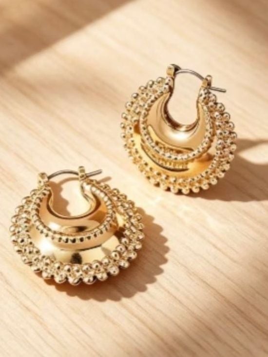 Luxe Gold Statement Hoops