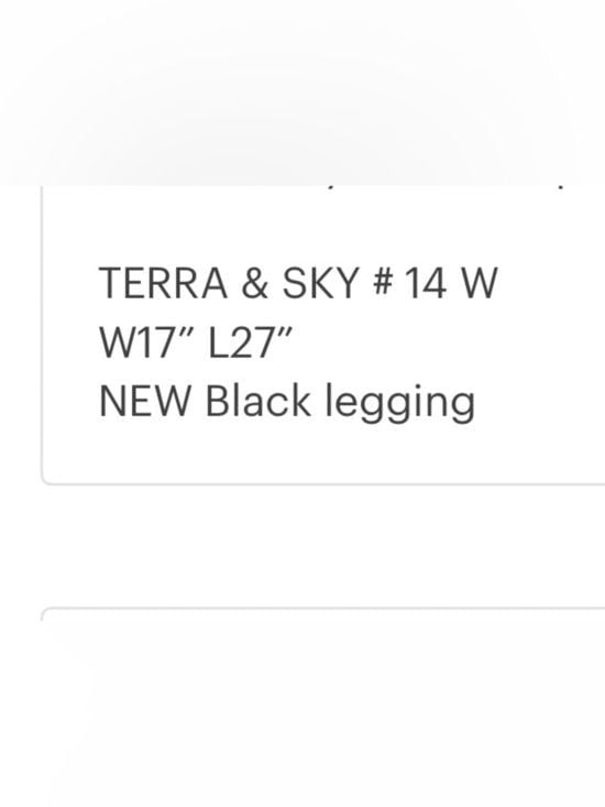 Terra & Sky Black Glitter High-Rise Fitted Leggings Sparkle Black Size 14w 0X