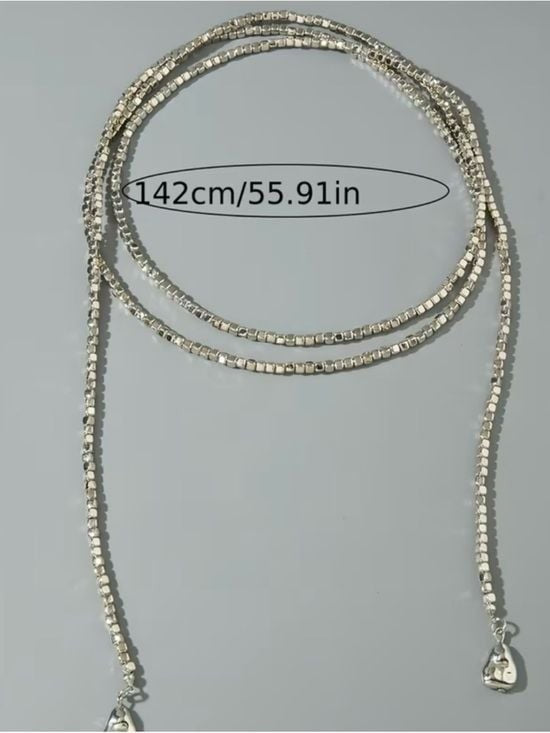 Layered Silver Beaded Wrap Necklace - Women Jewelry