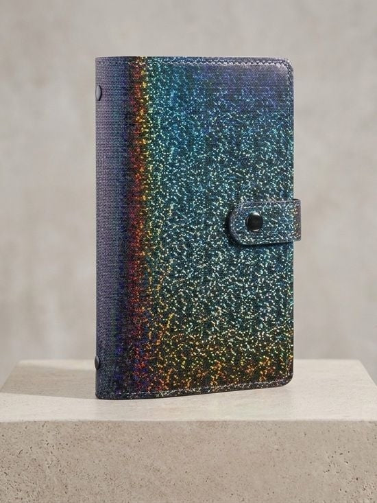 Glitter Rainbow Card Organizer Wallet - Savings Book