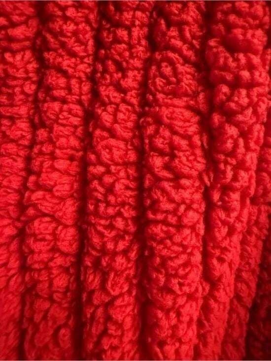Red Plush Zip-Front Women's Sweater Vest XXL